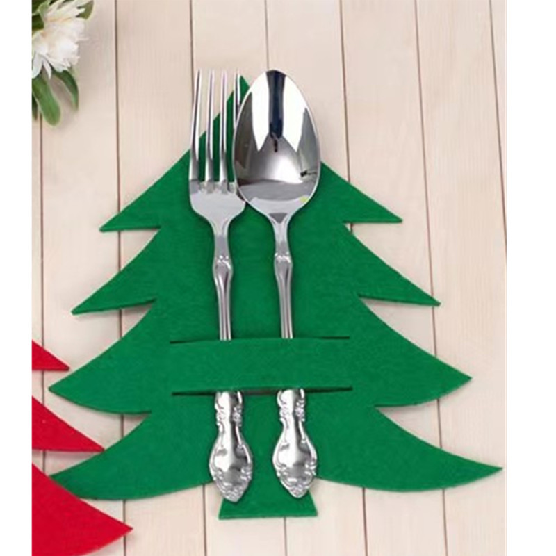Vajilla de fieltro transfronterizo estera cuchillo tenedor vajilla titular vajilla bolsa partido Mesa cena cocina decoración de Navidad