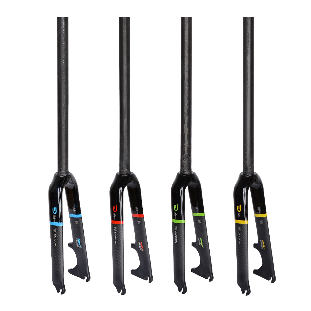 DODICI bicicleta plegable de fibra de carbono tenedor delantero pequeño carretera de freno de disco tenedor delantero 14/16/18/20 pulgadas 406 451