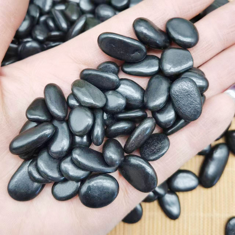 Natural Black Pebbles Fish Tank Courtyard Landscaping Paving Paving Stones Rain Flower Stone Polished Pebbles