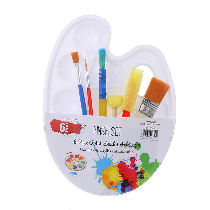 Suministros de acuarela para niños transparentes básicos, paleta pp, pintura para estudiantes, arte, paleta de pintura de plástico pintada a mano, paleta de colores