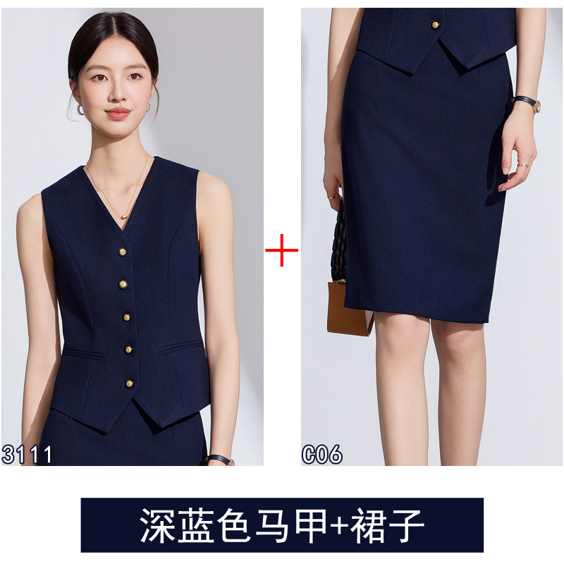 春秋美容师珠宝店新款职业套装长袖西服正装酒店开业庆典工作服|undefined
