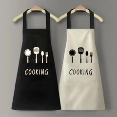 Simple, household, wipeable, waterproof apron for women—stylish and cute waist apron; oil-resistant coverall for adults cooking in the kitchen—also suitable for men.