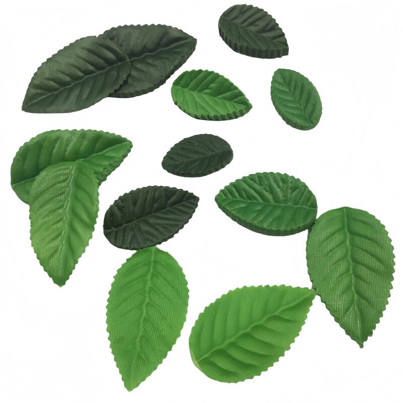 Simulated Rose Leaves, Green Leaves, Single Piece Silk Screen Cloth Leaves, Wedding Candy Box, Garland, Hat, Slippers, DIY Accessories