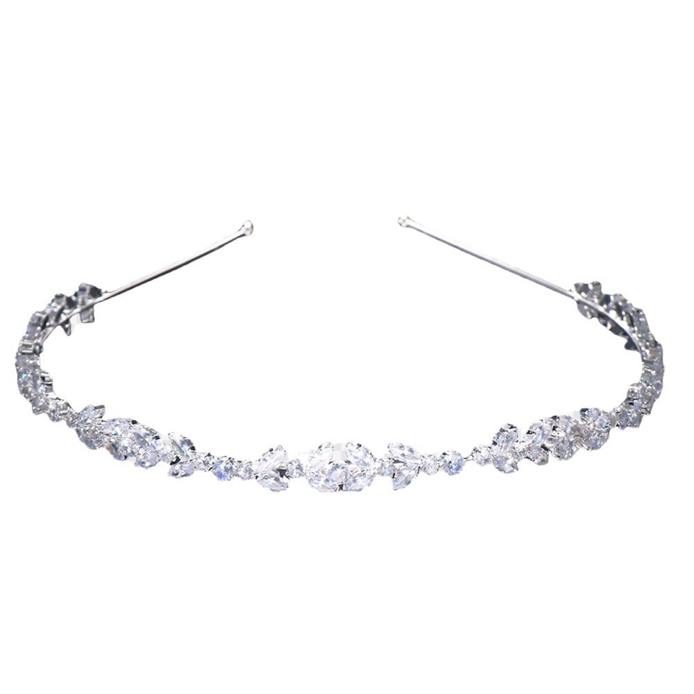 Europa y los Estados Unidos venta caliente hojas zircon bandas para el cabello de lujo temperamento de novia tocado de alta calidad accesorios banda para la cabeza