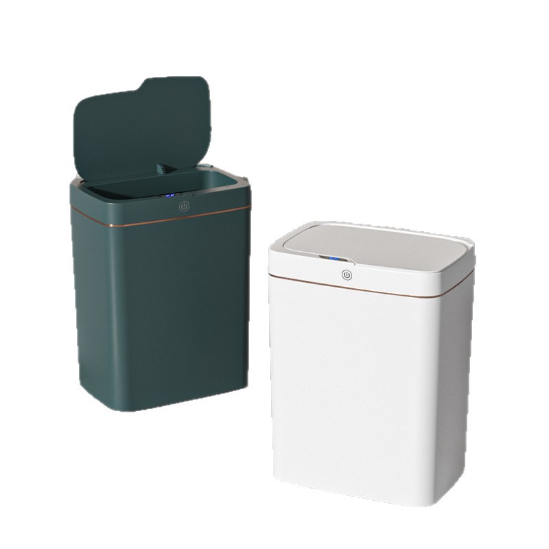 Bote de Basura Inteligente con Sensor 18L de Plástico para Dormitorio y Hogar