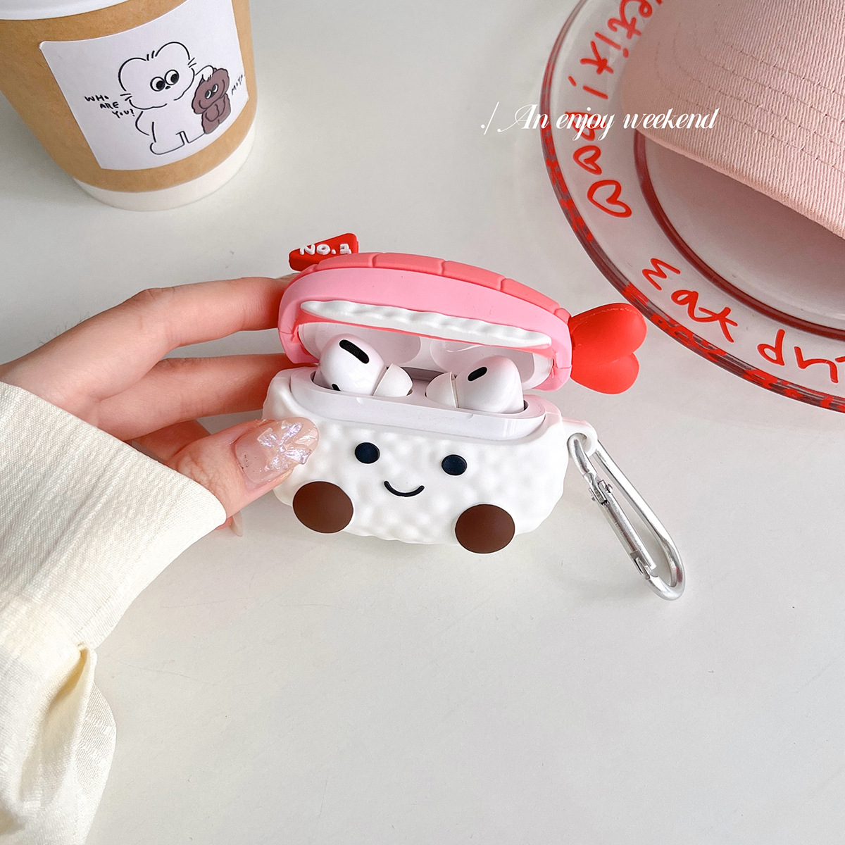 Cute Sushi para Samsung Galaxy Case Buds3 / Buds3 pro inalámbrico auriculares Bluetooth Case Pro