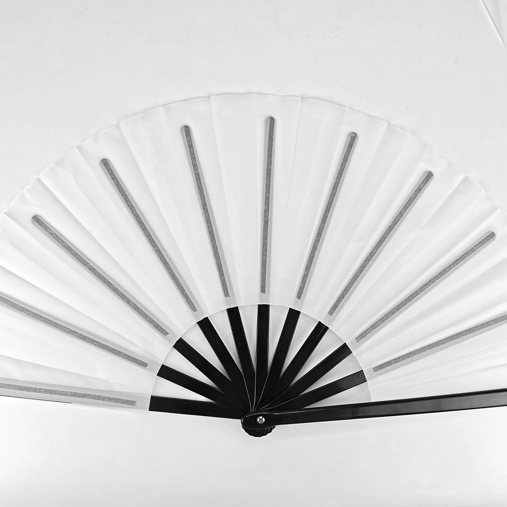 Nuevo producto abanico plegable en blanco poliéster arte moderno abanico plegable DIY sublimación material de transferencia al por mayor