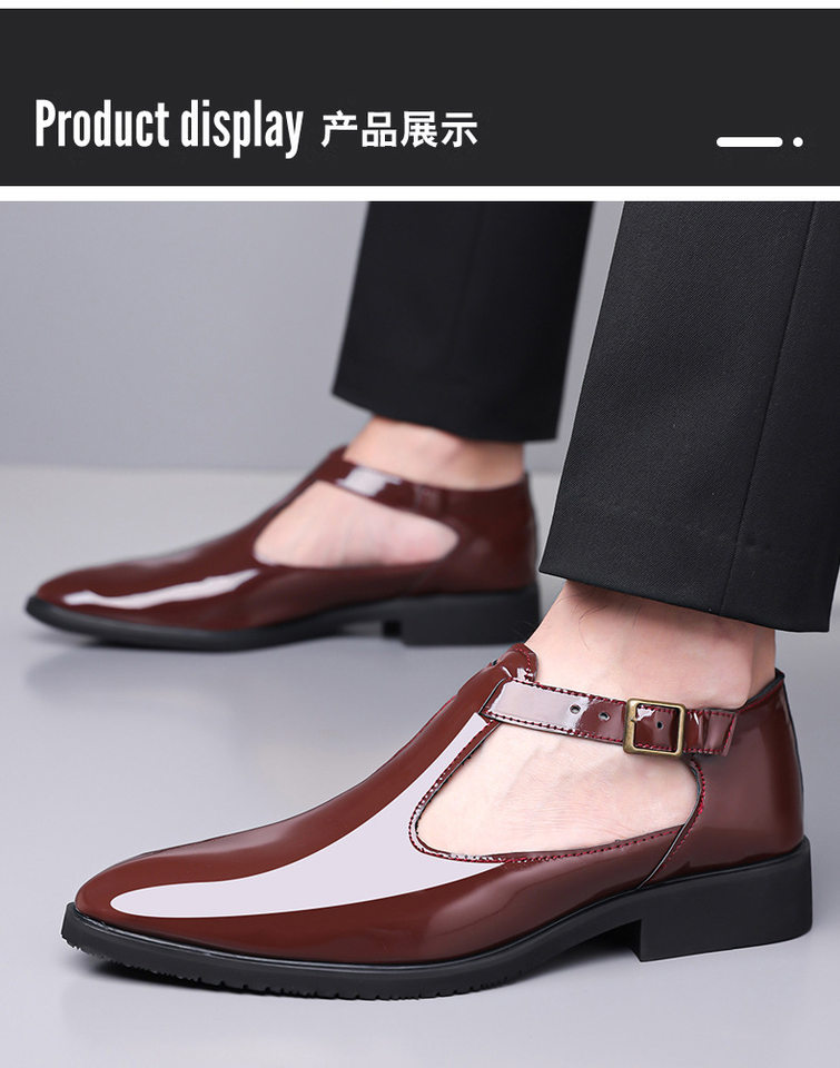 Dép sandal nam quai ngang xỏ ngón mặt đan sợi thoáng khí đi biển ngoài trời — Màu nâu, Màu đen chi tiết 13