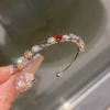 75# open bracelet-silver-geometric water drop star