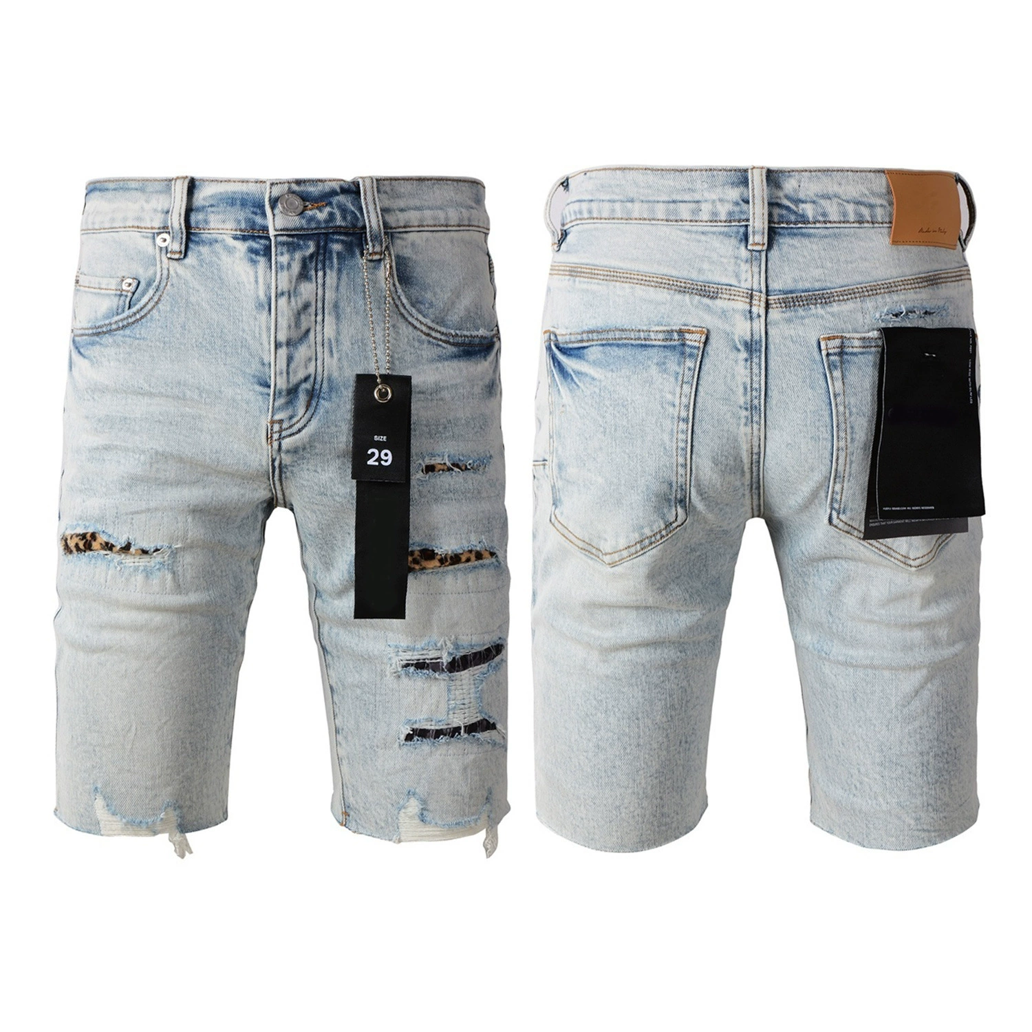 Европейский и американский трендовый бренд LIMITED PURPLE SHORTS фиолетовые брендовые уличные хип-хоп рваные distressed джинсовые шорты
