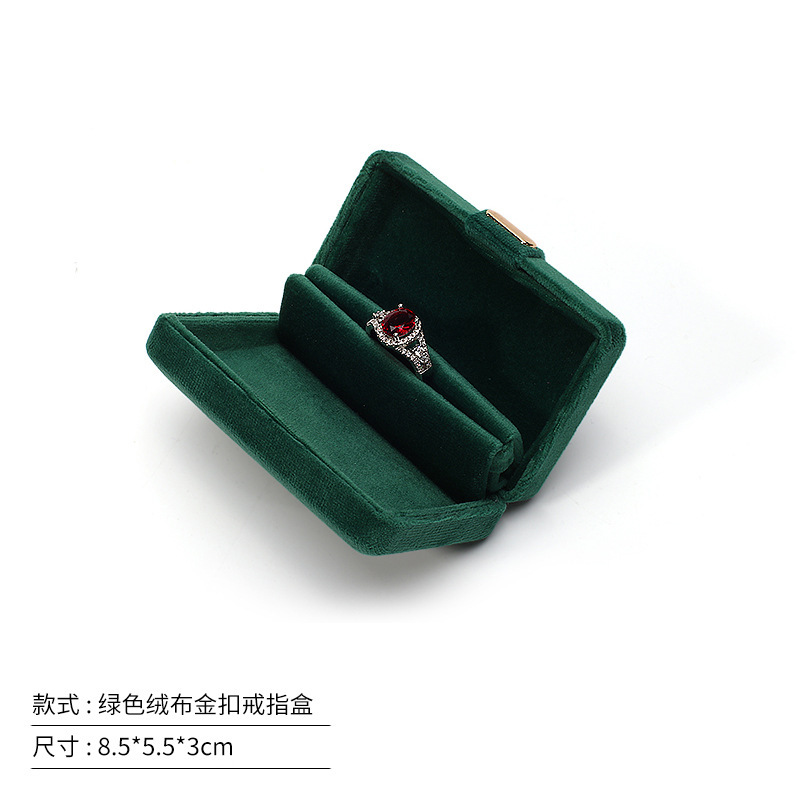 Caja de embalaje de joyería de terciopelo, colgante portátil, caja de embalaje de collar, caja de anillo de joyería ligera y compacta