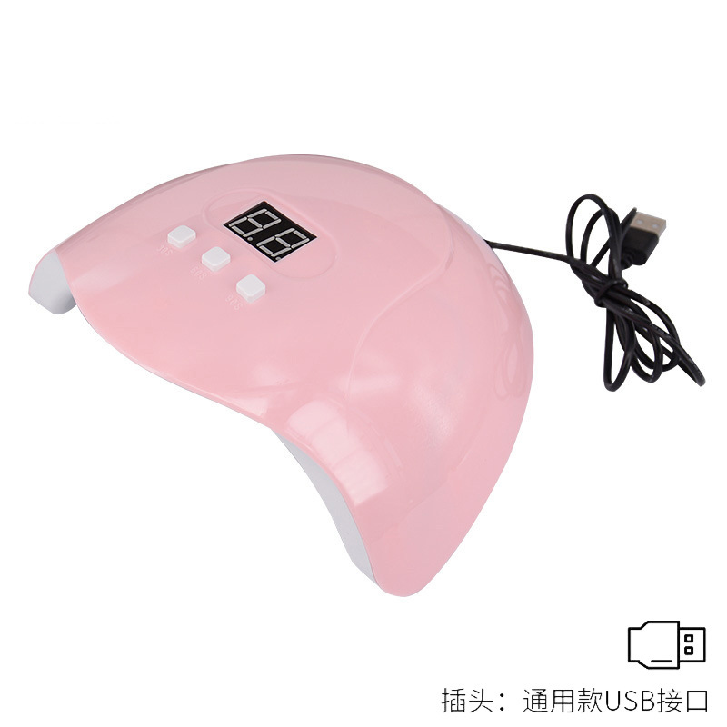 Lámpara de curado de uñas de 52W de doble fuente de luz para salón de uñas, lámpara de fototerapia inteligente para secado de uñas, venta al por mayor de fabricante, transfronteriza.