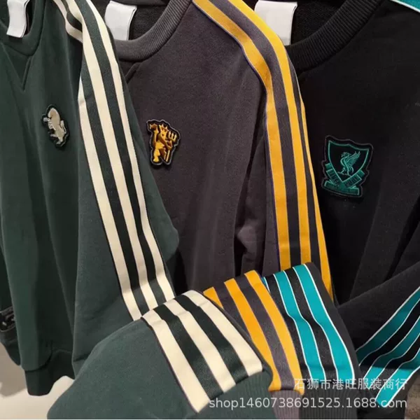 Three-Leaf Clover Arsenal Men's Sweatshirt Real Madrid Jacket Windproof Long-Sleeved Pre-Match Training Uniform Football Uniform Casual Jacket
