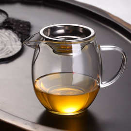 玻璃茶壶特厚耐热可煮茶公道杯加厚公漏套装侧把大容量茶器分茶杯