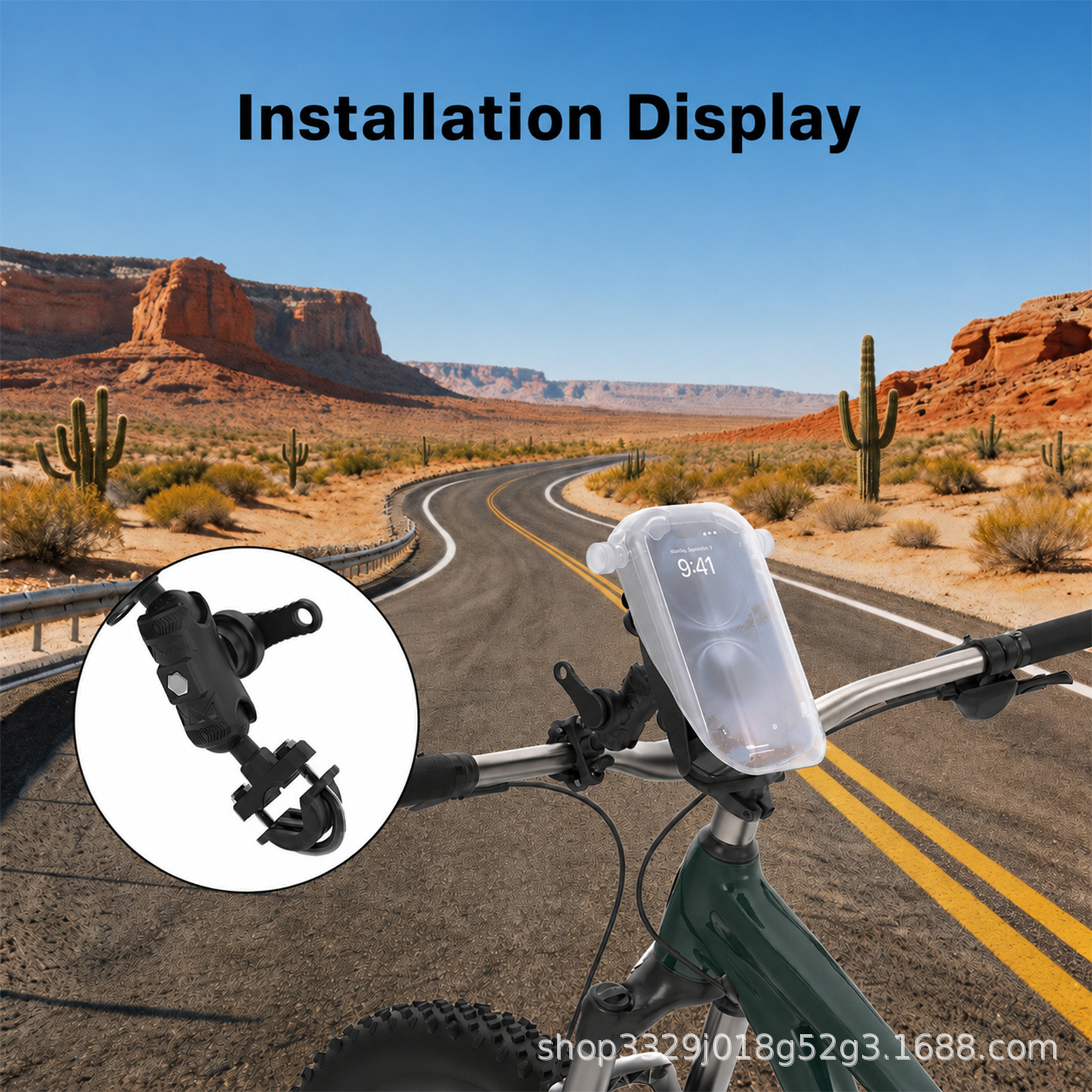 Motorcycle Shockproof Navigation Phone Holder Cross-Border Delivery Riding Outdoor Electric Vehicle Rainproof Phone Support Stand