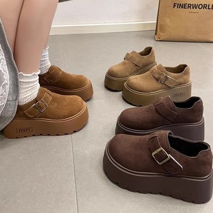 Casual Birkenan Shoes Mao Mao Shoes 2024 Winter New Style Slip-on Skirt Thick Bottom fleece-lined Snow Boots Cotton Shoes