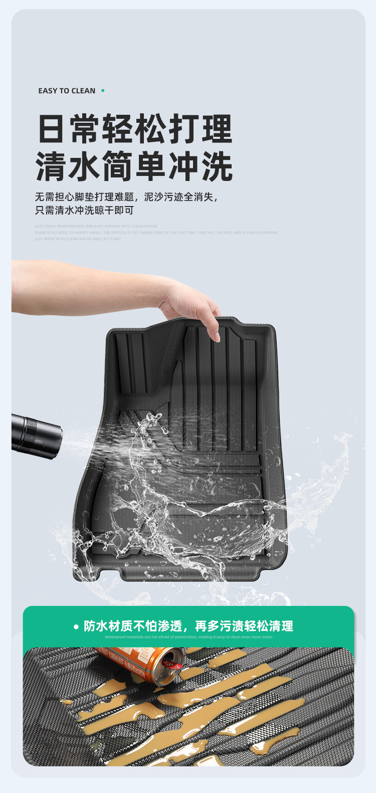 Suitable For Xiaopeng MONA M03 24 Car Floor Mats Dirt-Resistant TPE Floor Mats Special Car Mats Trunk Mats