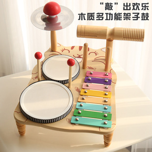 Kitten Music Station Children's Percussion Toy Instrument Percussion 3456 Years Old Musical Sense Training Enlightenment Wooden Toy Wholesale