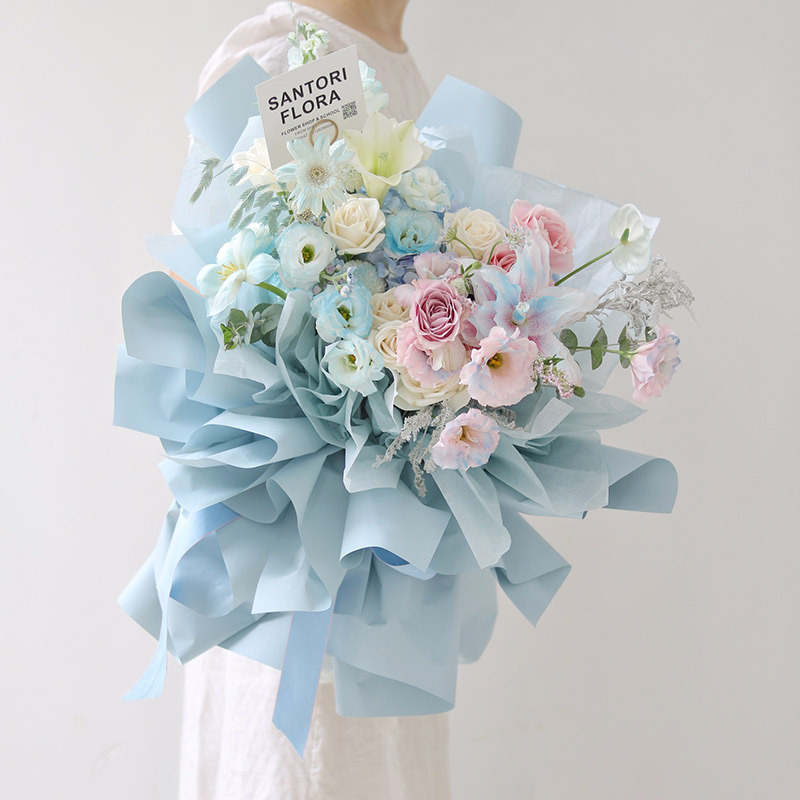 Papel de Envoltorio Estilo Coreano de Papel Color Sólido para Flores y Regalos