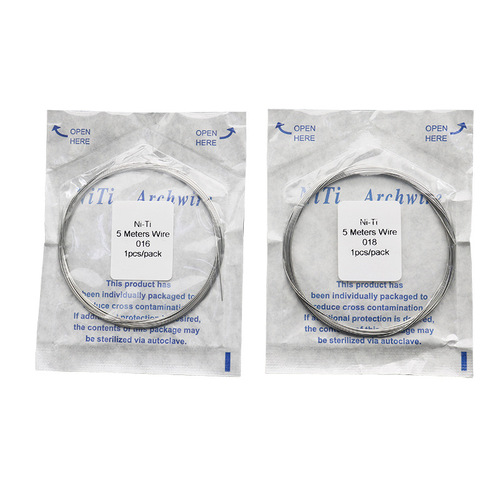 Nickel-titanium alloy orthodontic wire, 5-meter spool, round wire, 5 meters long, dental orthodontic wire, orthodontic material