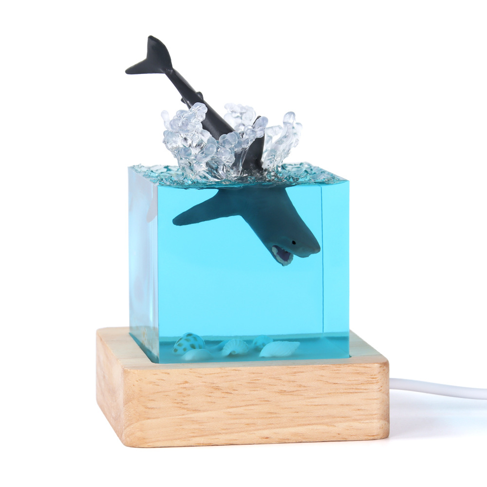 Handmade Marine whale resin ornaments humpback whale epoxy modern home creative birthday gift crafts