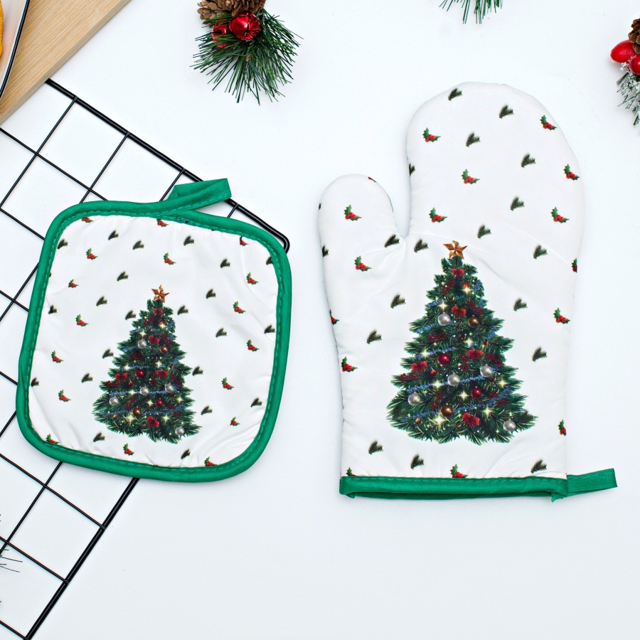 Guantes de aislamiento térmico del día de San Valentín transfronterizo Guantes de horno resistentes a altas temperaturas y a las quemaduras Guantes de horno de microondas