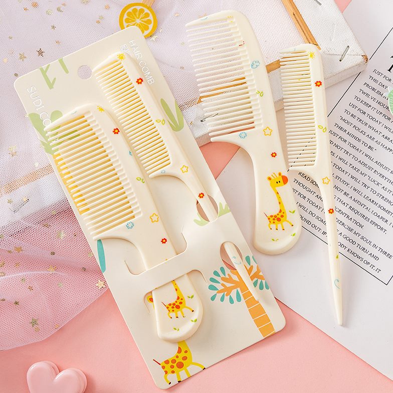 Peines para niños niñas para bebés especiales no dañar cabello lindo dibujos animados pequeños dientes densos caseros niñas cabello largo pelo recto