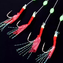 仿生串钩假饵路亚七星钩虾皮钓组翘嘴套装假虾饵鱼饵白条专杀红皮