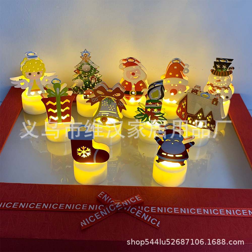 Vela Electrónica LED de Navidad de Hierro con Luz Cálida para Decoración de Noche image 6
