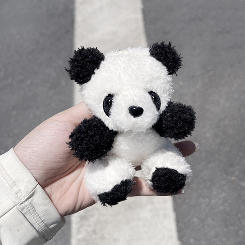 Llavero de felpa con forma de panda, colgante para bolso