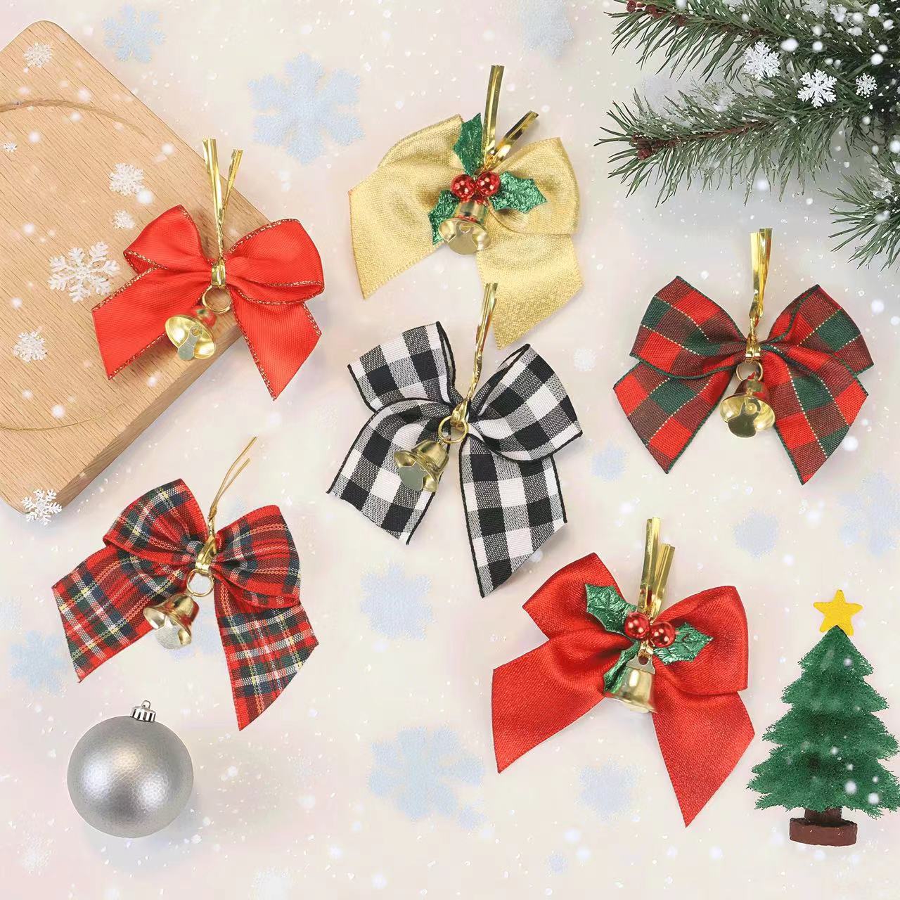 Amazon Christmas bow Christmas bow red and green plaid bell bow tied…
