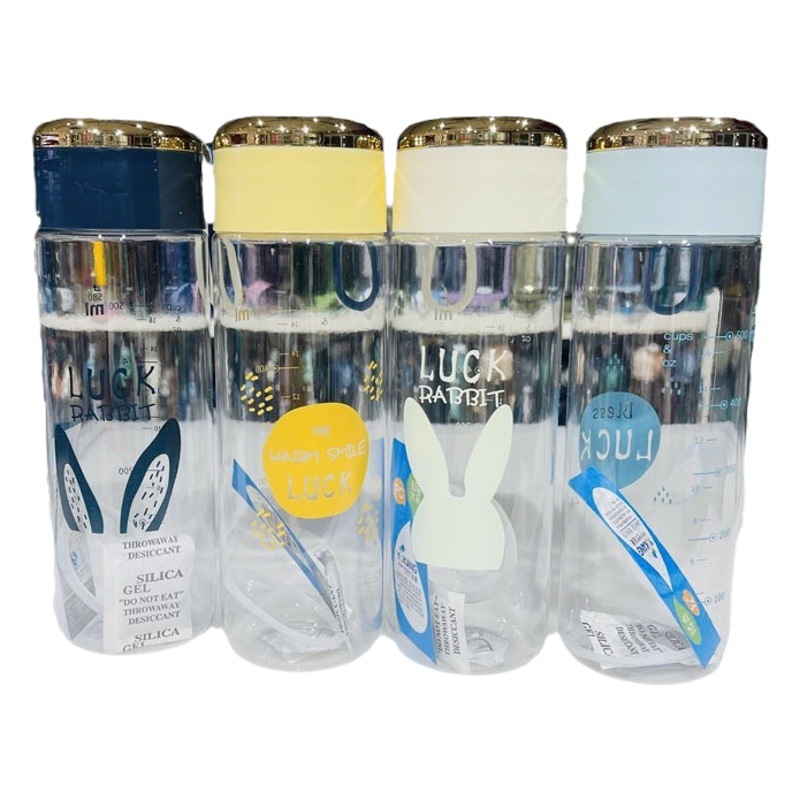 Futong ins estilo de alta apariencia de vidrio simple 580ml portátil pequeña niña corazón portátil taza de agua con mango