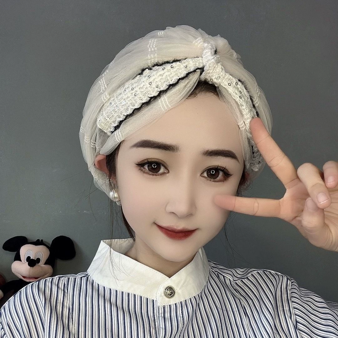 Thin hat with bow, western style, internet celebrity
