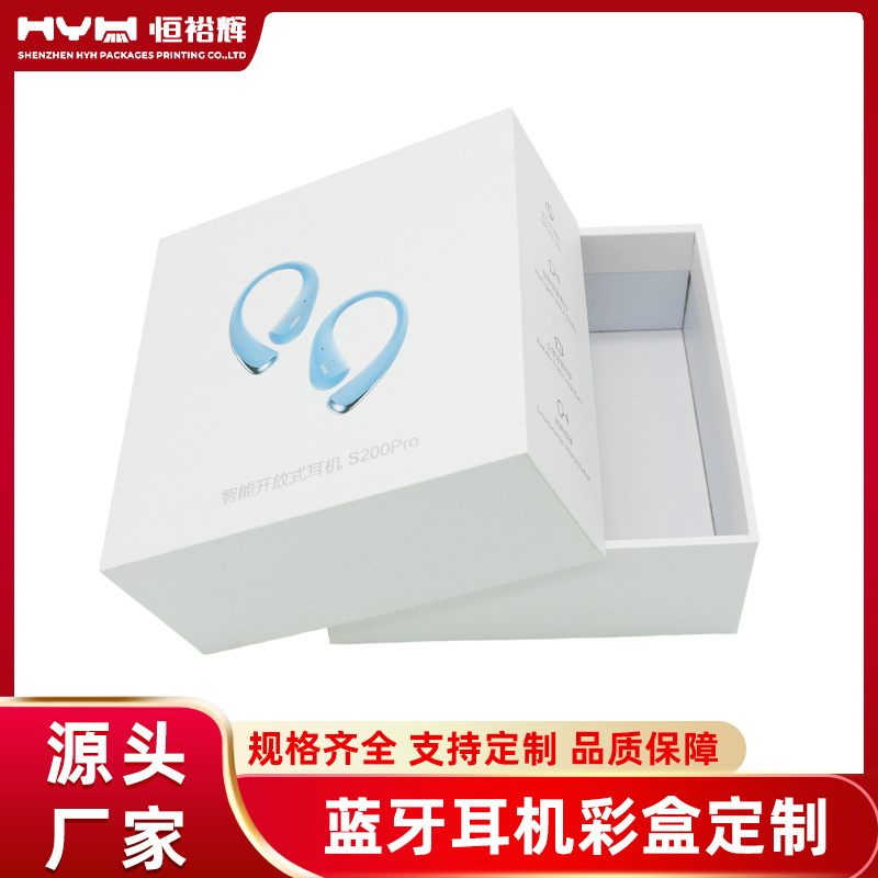 Customized Ear-Hook Noise-Canceling Wireless Bluetooth Headphones with Colorful Packaging, Suitable for Lamination and Gold Stamping, and Can Be Printed with Logo