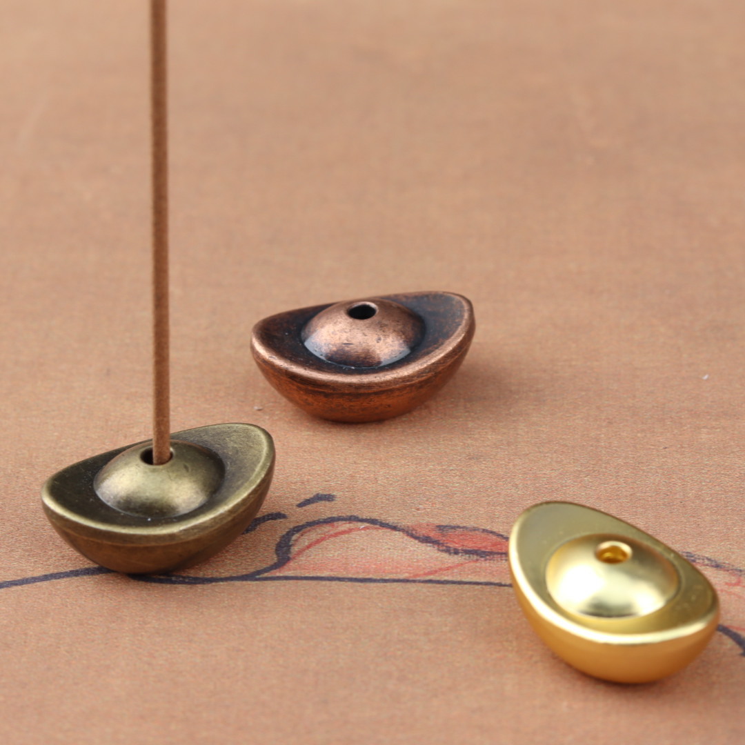 元宝香插香炉合金熏香炉祥云盘香无粘粉香专用香炉沉香檀香博山炉