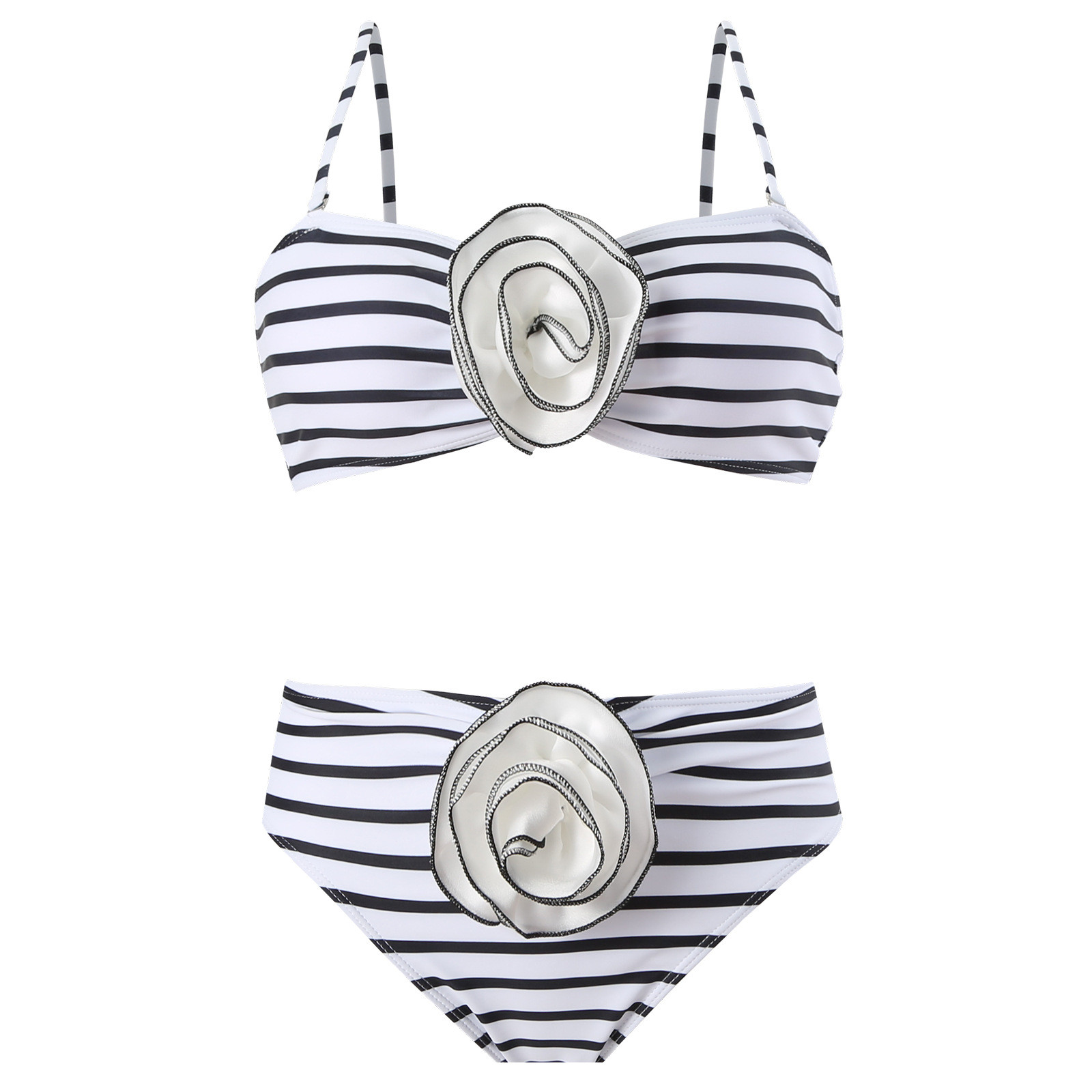 Women's Solid Color 2 Pieces Set Bikinis Swimwear display picture 8