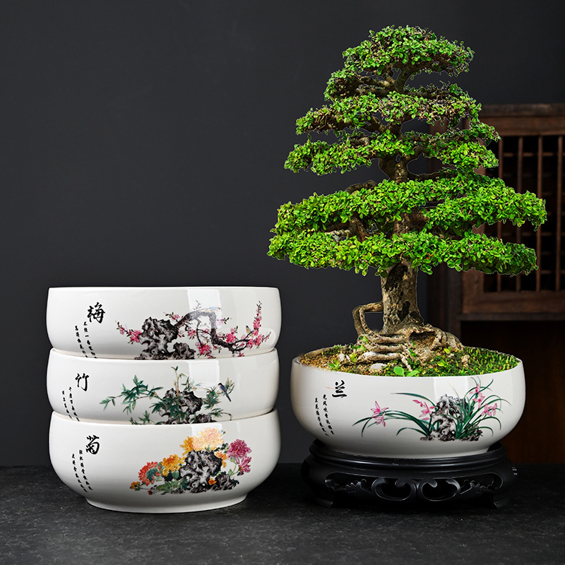 Cuenco de nenúfares, flores de cobre, macetas especiales con paletas, utensilios hidropónicos de cerámica, macetas grandes para el hogar, liquidación al por mayor