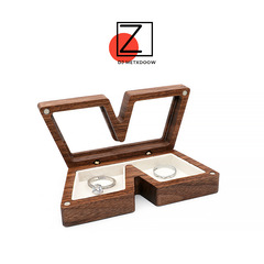 黑胡桃木首飾盒收納盒磁吸項鍊耳釘耳環戒指吊墜實木手飾飾品盒