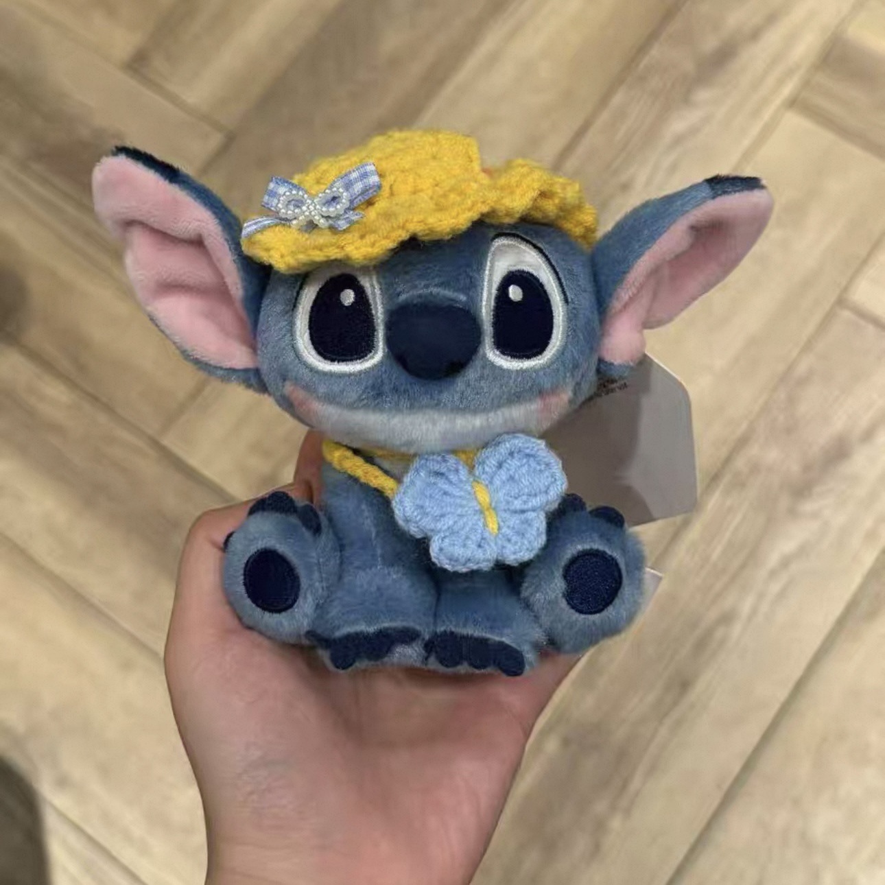 Genuino lindo Stitch Star Baby dibujos animados muñeco de peluche Stitch colgante llavero muñeca colgante regalo