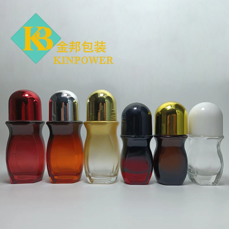现货30/50ml滚珠玻璃分装瓶止汗露香水瓶按摩走珠精油瓶痛滚滚瓶