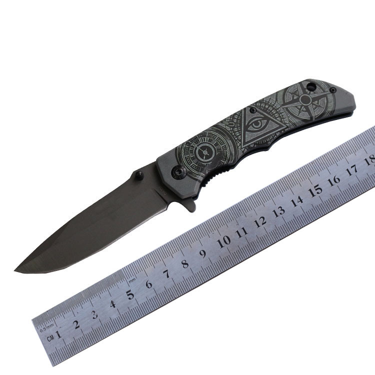 户外战术野营高硬度探险多功能折叠刀3D打印手柄户外刀便捷刀具