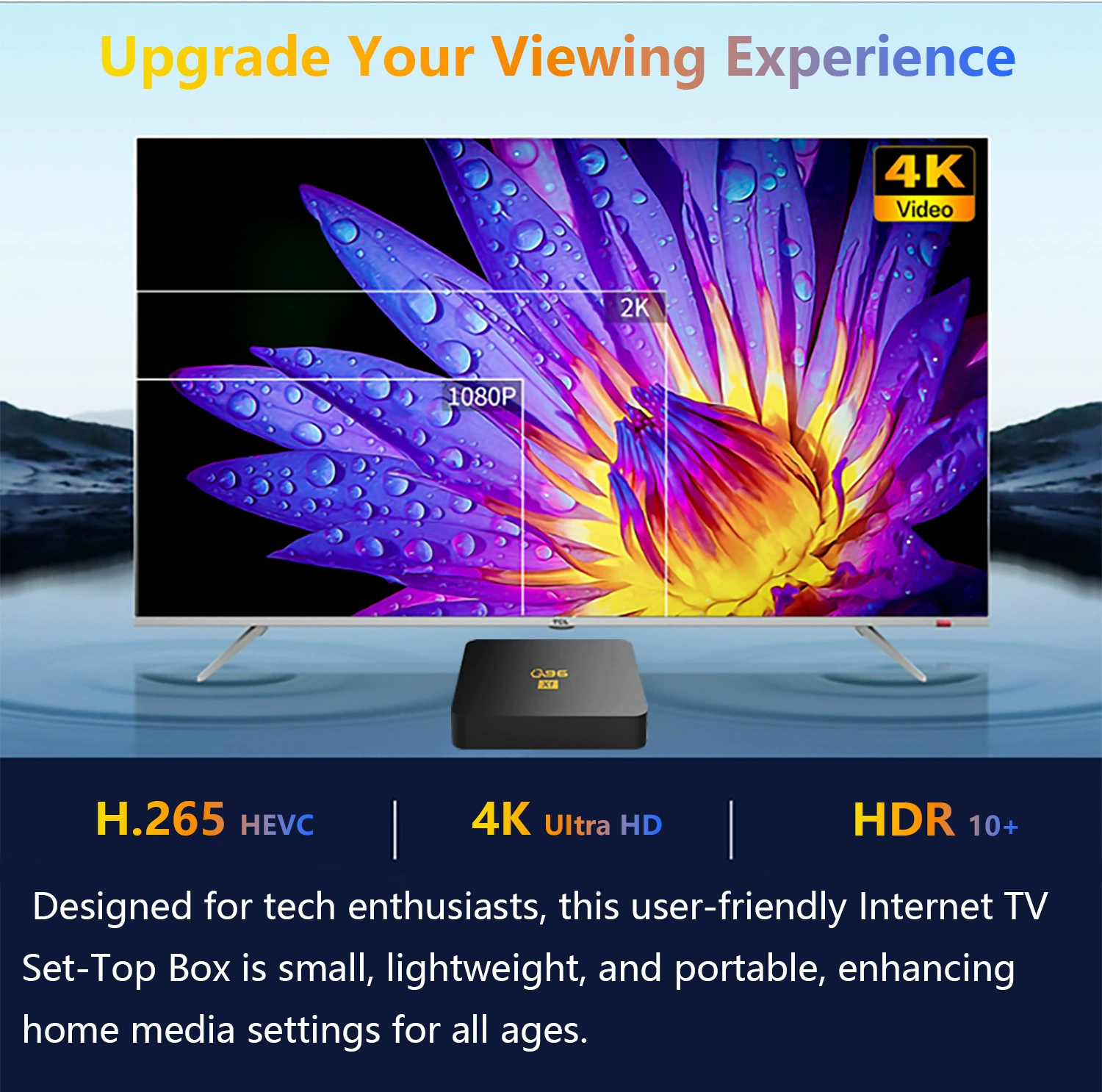 Q96 X1 сет-топ бокc TV с набором 4K высокое определение видеоплейер внешняя торговля TV box tv box