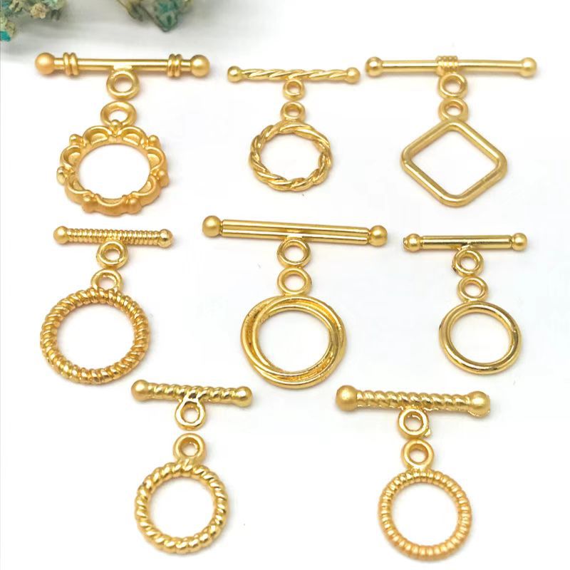 Simple Style Solid Color Metal Plating Jewelry Accessories 10 Sets Per Pack display picture 1
