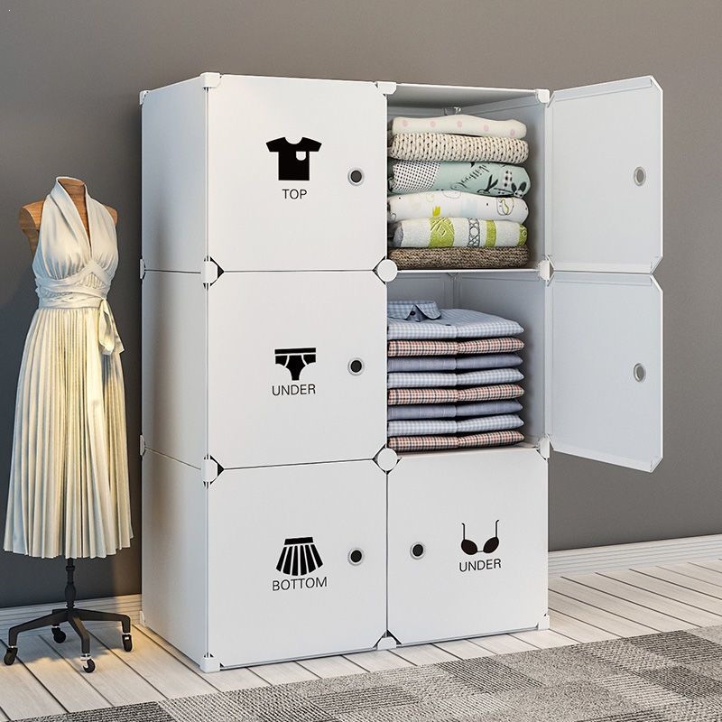 Assembled storage box for home use, plastic children's storage cabinet for bedroom, simple small cabinet for dormitory