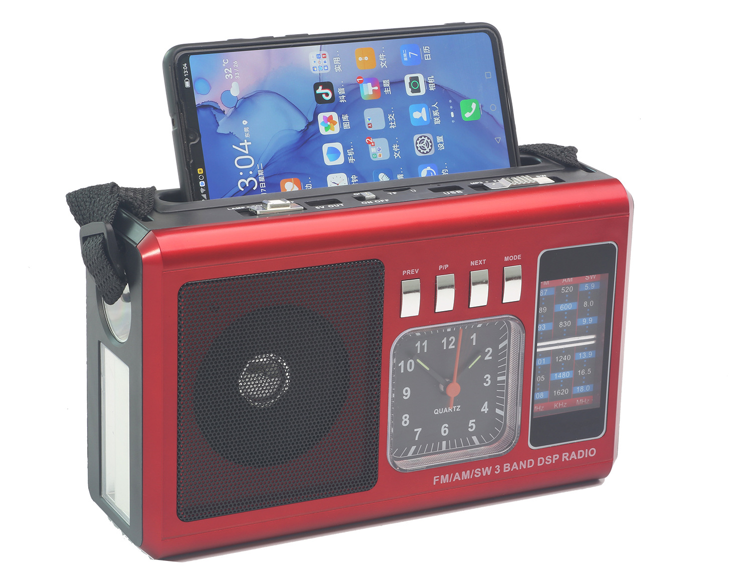 Altavoz de radio solar multifuncional de Bluetooth del YG-50US-BT de la luz de emergencia del Amazonas USB/TF/MP3