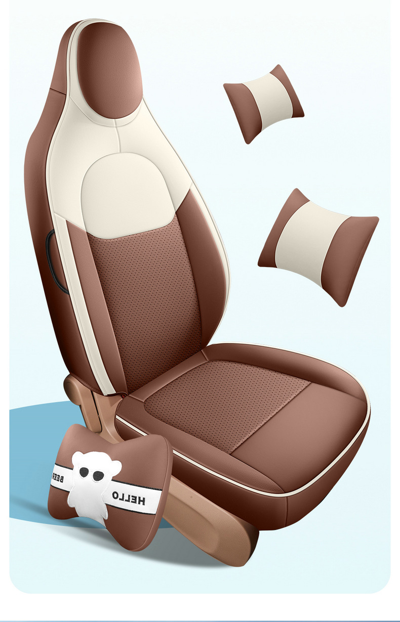 Factory Direct Sales: Wuling Mini Four-Door Perforated Leather Wear-Resistant Car Seat Cushion, Full Surround Special Seat Cover