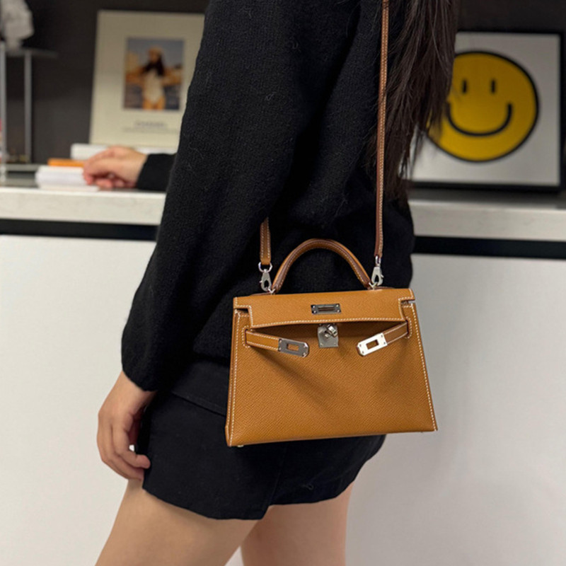 Qadın Kelly Çanta — Rəngli Kiçik Kvadrat Çiyin Çantası