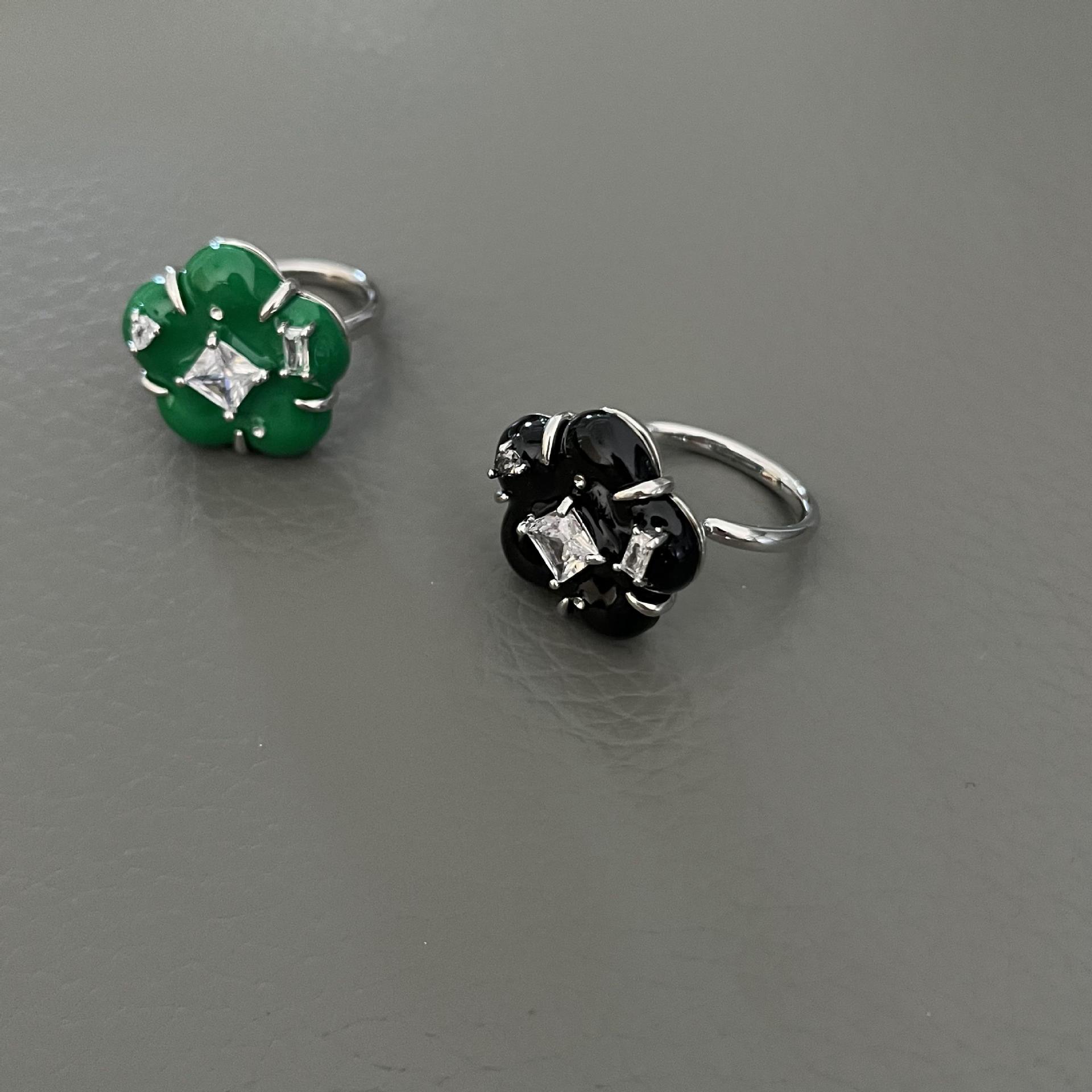 Fashion Flower Alloy Inlay Rhinestones Womenu0027S Rings 1 Piece