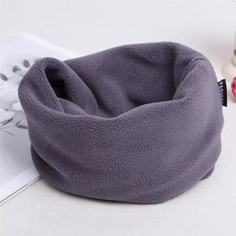 Écharpe unisexe double épaisseur épaisse automne-hiver, chaude et chaude, en laine de mouton, cache-cou._voghion.com