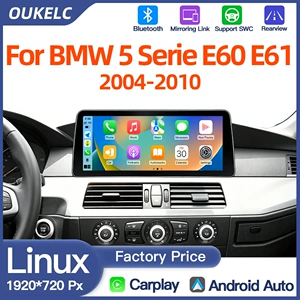 BMW 5 Seriyası E60 E61 E63 E64 üçün mərkəzi böyük ekran Carplay pleyer
